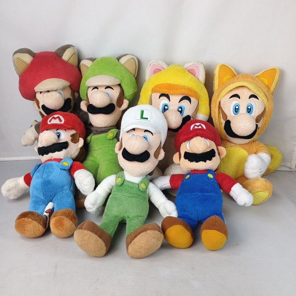 Nintendo Super Mario Bros Plush Lot of 7 Mario And Luigi 2011 To 2016